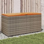 vidaXL Ladă depozitare grădină gri 110x50x54 cm lemn acacia poliratan vidaXL Ladă depozitare grădină gri 110x50x54 cm lemn acacia poliratan