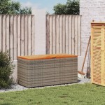 vidaXL Ladă depozitare grădină gri 110x50x54 cm lemn acacia poliratan vidaXL Ladă depozitare grădină gri 110x50x54 cm lemn acacia poliratan