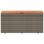 vidaXL Ladă depozitare grădină gri 110x50x54 cm lemn acacia poliratan vidaXL Ladă depozitare grădină gri 110x50x54 cm lemn acacia poliratan