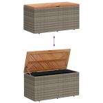 vidaXL Ladă depozitare grădină gri 110x50x54 cm lemn acacia poliratan vidaXL Ladă depozitare grădină gri 110x50x54 cm lemn acacia poliratan