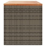 vidaXL Ladă depozitare grădină gri 220x50x54 cm poliratan lemn acacia vidaXL Ladă depozitare grădină gri 220x50x54 cm poliratan lemn acacia