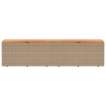 vidaXL Cutie depozitare grădină bej 220x50x54 cm lemn acacia poliratan vidaXL Cutie depozitare grădină bej 220x50x54 cm lemn acacia poliratan