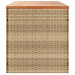 vidaXL Cutie depozitare grădină bej 220x50x54 cm lemn acacia poliratan vidaXL Cutie depozitare grădină bej 220x50x54 cm lemn acacia poliratan