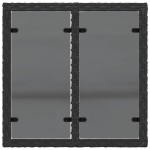 vidaXL Masă de grădină cu blat din sticlă, negru 55x55x37 cm poliratan vidaXL Masă de grădină cu blat din sticlă, negru 55x55x37 cm poliratan