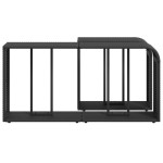 vidaXL Rafturi de depozitare, 2 buc., negru, poliratan vidaXL Rafturi de depozitare, 2 buc., negru, poliratan