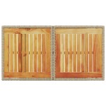 vidaXL Masă de grădină, bej, 100x55x73 cm, poliratan și lemn de acacia vidaXL Masă de grădină, bej, 100x55x73 cm, poliratan și lemn de acacia