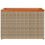 vidaXL Mese laterale de grădină 2 buc. bej 55x34x37cm lemn/poliratan vidaXL Mese laterale de grădină 2 buc. bej 55x34x37cm lemn/poliratan