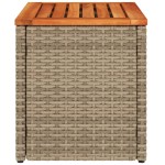 vidaXL Mese laterale de grădină 2 buc. bej 55x34x37cm lemn/poliratan vidaXL Mese laterale de grădină 2 buc. bej 55x34x37cm lemn/poliratan
