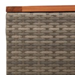 vidaXL Masă de grădină, gri, 55x55x37 cm, poliratan și lemn acacia vidaXL Masă de grădină, gri, 55x55x37 cm, poliratan și lemn acacia