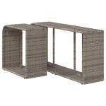 vidaXL Rafturi de depozitare, 2 buc., gri, poliratan vidaXL Rafturi de depozitare, 2 buc., gri, poliratan