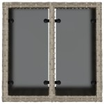 vidaXL Masă de grădină blat sticlă, gri deschis, 55x55x37 cm poliratan vidaXL Masă de grădină blat sticlă, gri deschis, 55x55x37 cm poliratan