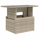 vidaXL Masă de grădină cu blat din sticlă, gri deschis, 100x55x73 cm vidaXL Masă de grădină cu blat din sticlă, gri deschis, 100x55x73 cm