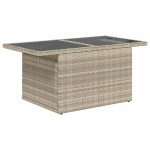 vidaXL Masă de grădină cu blat din sticlă, gri deschis, 100x55x73 cm vidaXL Masă de grădină cu blat din sticlă, gri deschis, 100x55x73 cm