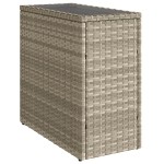 vidaXL Masă laterală grădină, blat sticlă, gri 58x27,5x55 cm poliratan vidaXL Masă laterală grădină, blat sticlă, gri 58x27,5x55 cm poliratan