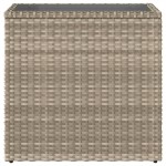 vidaXL Masă laterală grădină, blat sticlă, gri 58x27,5x55 cm poliratan vidaXL Masă laterală grădină, blat sticlă, gri 58x27,5x55 cm poliratan