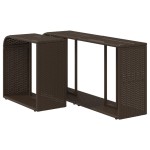 vidaXL Rafturi de depozitare, 2 buc., maro, poliratan vidaXL Rafturi de depozitare, 2 buc., maro, poliratan