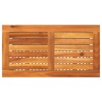 vidaXL Masă de grădină, gri, 70x38x42 cm, poliratan și lemn acacia vidaXL Masă de grădină, gri, 70x38x42 cm, poliratan și lemn acacia