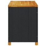 vidaXL Ladă depozitare grădină negru 110x55x63cm lemn acacia poliratan vidaXL Ladă depozitare grădină negru 110x55x63cm lemn acacia poliratan