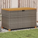 vidaXL Cutie depozitare grădină gri 110x55x63 cm lemn acacia poliratan vidaXL Cutie depozitare grădină gri 110x55x63 cm lemn acacia poliratan