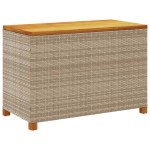 vidaXL Cutie depozitare grădină bej 110x55x63 cm lemn acacia poliratan vidaXL Cutie depozitare grădină bej 110x55x63 cm lemn acacia poliratan