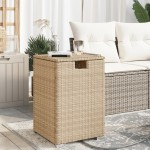 vidaXL Masă mască acoperire rezervor propan bej 40x40x60 cm poliratan vidaXL Masă mască acoperire rezervor propan bej 40x40x60 cm poliratan