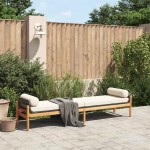 vidaXL Bancă de grădină cu pernă, negru, poliratan/lemn acacia vidaXL Bancă de grădină cu pernă, negru, poliratan/lemn acacia