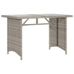 vidaXL Masă de grădină cu blat din sticlă, gri deschis, 110x68x70 cm vidaXL Masă de grădină cu blat din sticlă, gri deschis, 110x68x70 cm