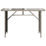 vidaXL Masă de grădină cu blat din sticlă, gri deschis, 110x68x70 cm vidaXL Masă de grădină cu blat din sticlă, gri deschis, 110x68x70 cm