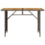 vidaXL Masă de grădină cu blat din lemn, gri, 110x68x70 cm, poliratan vidaXL Masă de grădină cu blat din lemn, gri, 110x68x70 cm, poliratan