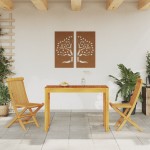 vidaXL Masă de grădină, 110x55x75 cm, lemn masiv de acacia