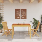 vidaXL Masă de grădină, 110x110x75 cm, lemn masiv de acacia