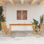 vidaXL Masă de grădină, 180x90x75 cm, lemn masiv de acacia