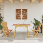 vidaXL Masă de grădină, 110x56x75 cm, lemn masiv de acacia