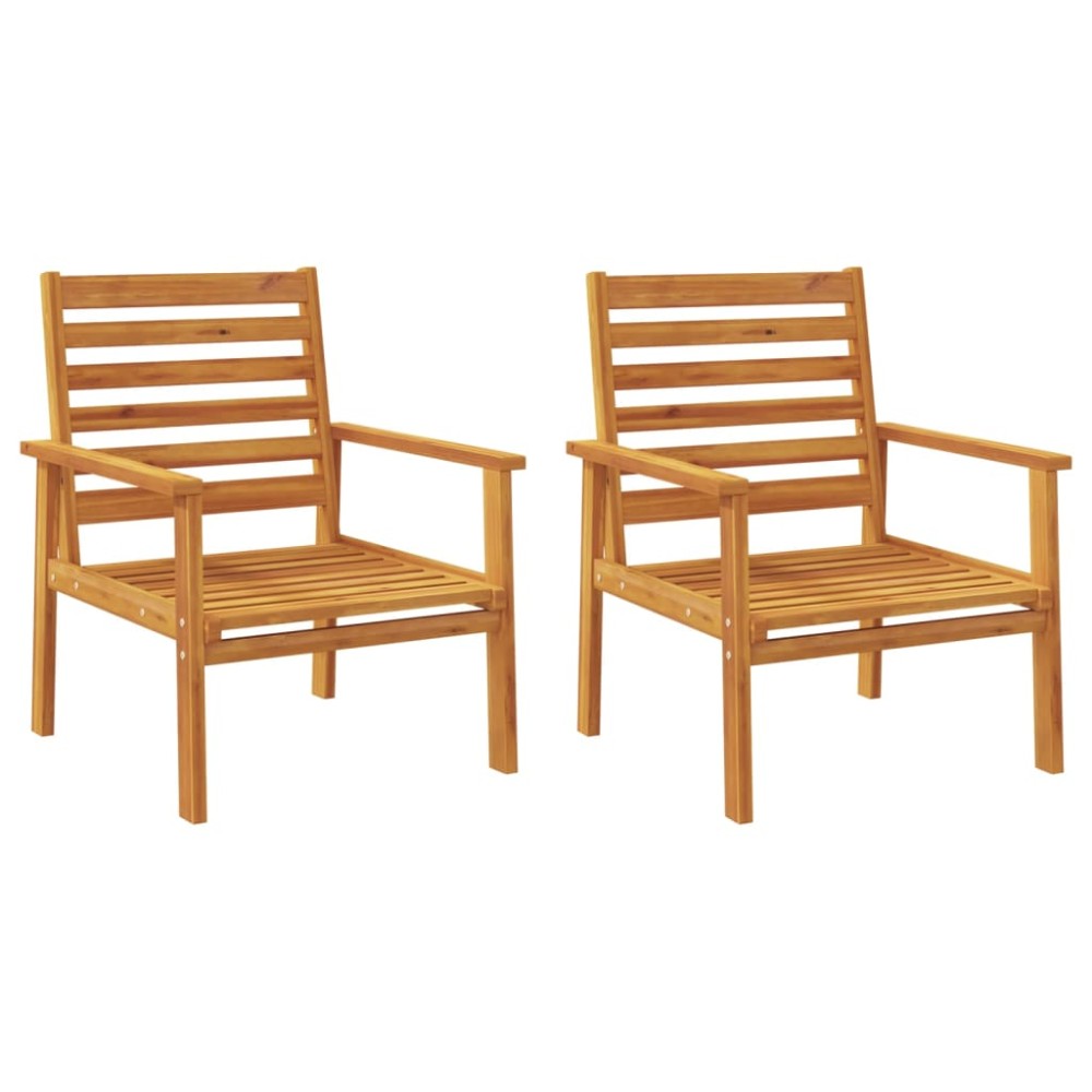 vidaXL Canapele de grădină, 2 buc., 66,5x65x81 cm, lemn masiv acacia