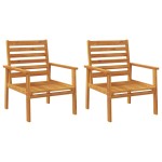 vidaXL Canapele de grădină, 2 buc., 66,5x65x81 cm, lemn masiv acacia vidaXL Canapele de grădină, 2 buc., 66,5x65x81 cm, lemn masiv acacia