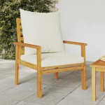 vidaXL Scaune de grădină, 2 buc., cu pernă, lemn masiv de acacia vidaXL Scaune de grădină, 2 buc., cu pernă, lemn masiv de acacia