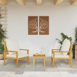 vidaXL Scaune de grădină, 2 buc., cu pernă, lemn masiv de acacia vidaXL Scaune de grădină, 2 buc., cu pernă, lemn masiv de acacia