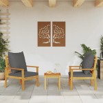 vidaXL Scaune de grădină, 2 buc., cu pernă, lemn masiv de acacia vidaXL Scaune de grădină, 2 buc., cu pernă, lemn masiv de acacia
