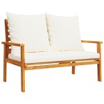 vidaXL Banchetă de grădină cu pernă, 120 cm, lemn masiv de acacia vidaXL Banchetă de grădină cu pernă, 120 cm, lemn masiv de acacia