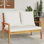 vidaXL Banchetă de grădină cu pernă, 120 cm, lemn masiv de acacia vidaXL Banchetă de grădină cu pernă, 120 cm, lemn masiv de acacia