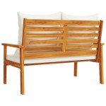 vidaXL Banchetă de grădină cu pernă, 120 cm, lemn masiv de acacia vidaXL Banchetă de grădină cu pernă, 120 cm, lemn masiv de acacia