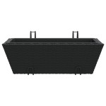 vidaXL Jardiniere cu cârlige, 2 buc., negru, poliratan vidaXL Jardiniere cu cârlige, 2 buc., negru, poliratan