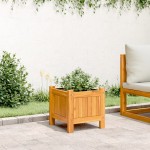 vidaXL Jardinieră de grădină cu căptușeală, 31x31x30 cm, lemn acacia