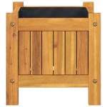 vidaXL Jardinieră de grădină cu căptușeală, 31x31x30 cm, lemn acacia