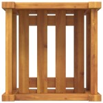 vidaXL Jardinieră de grădină cu căptușeală, 31x31x30 cm, lemn acacia