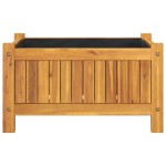 vidaXL Jardinieră de grădină cu căptușeală, 54x31x30 cm, lemn acacia