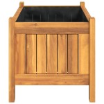 vidaXL Jardinieră de grădină cu căptușeală, 54x31x30 cm, lemn acacia