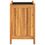 vidaXL Jardinieră de grădină cu căptușeală, 31x31x50 cm, lemn acacia vidaXL Jardinieră de grădină cu căptușeală, 31x31x50 cm, lemn acacia