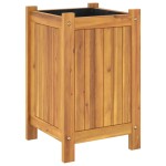 vidaXL Jardinieră de grădină cu căptușeală, 31x31x50 cm, lemn acacia vidaXL Jardinieră de grădină cu căptușeală, 31x31x50 cm, lemn acacia