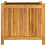 vidaXL Jardinieră de grădină cu căptușeală, 54x31x50 cm, lemn acacia